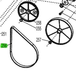Scheppach -Scheppach METABO Courroie plate rep 256 pour HC 260 C 2 20 WNB 344 2